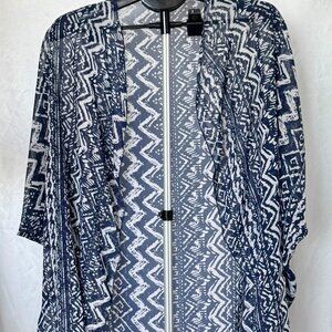 Blue Tribal | Print Kimono Cover Up | Size O/S